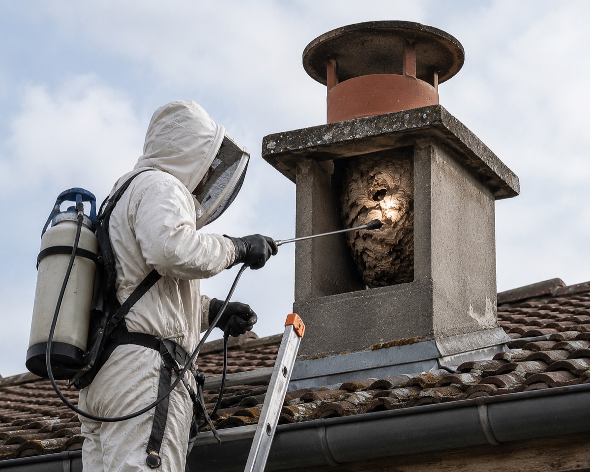 Nid de fourmis neutralisé dans les murs par notre équipe